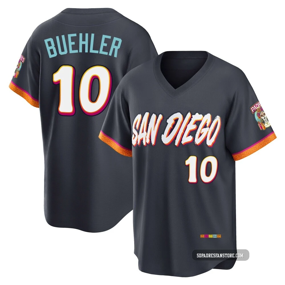 San Diego Padres ＃10 Walker Buehler Men's Limited Obsidian 2026 City Connect Stadium Jersey