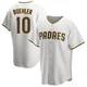San Diego Padres ＃10 Walker Buehler Youth White/Brown Replica Home Jersey