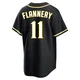 San Diego Padres ＃11 Tim Flannery Men's Black Replica Fashion Out Jersey