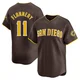 San Diego Padres ＃11 Tim Flannery Youth Brown Limited Away Jersey