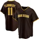 San Diego Padres ＃11 Tim Flannery Youth Brown Replica Road Jersey