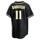 San Diego Padres ＃11 Yu Darvish Men's Black Replica Fashion Out Jersey