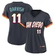San Diego Padres ＃11 Yu Darvish Women's Limited Obsidian 2026 City Connect Stadium Jersey