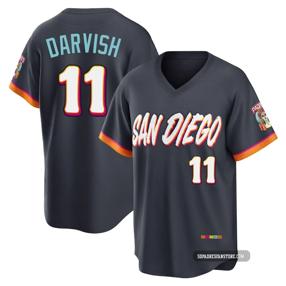 San Diego Padres ＃11 Yu Darvish Youth Limited Obsidian 2026 City Connect Stadium Jersey