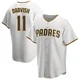 San Diego Padres ＃11 Yu Darvish Youth White/Brown Replica Home Jersey