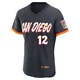 San Diego Padres ＃12 Roberto Alomar Men's Authentic Obsidian 2026 City Connect Stadium Jersey
