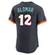 San Diego Padres ＃12 Roberto Alomar Men's Authentic Obsidian 2026 City Connect Stadium Jersey