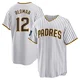 San Diego Padres ＃12 Roberto Alomar Men's White Replica 2024 World Tour Seoul Series Home Jersey