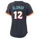 San Diego Padres ＃12 Roberto Alomar Women's Limited Obsidian 2026 City Connect Stadium Jersey