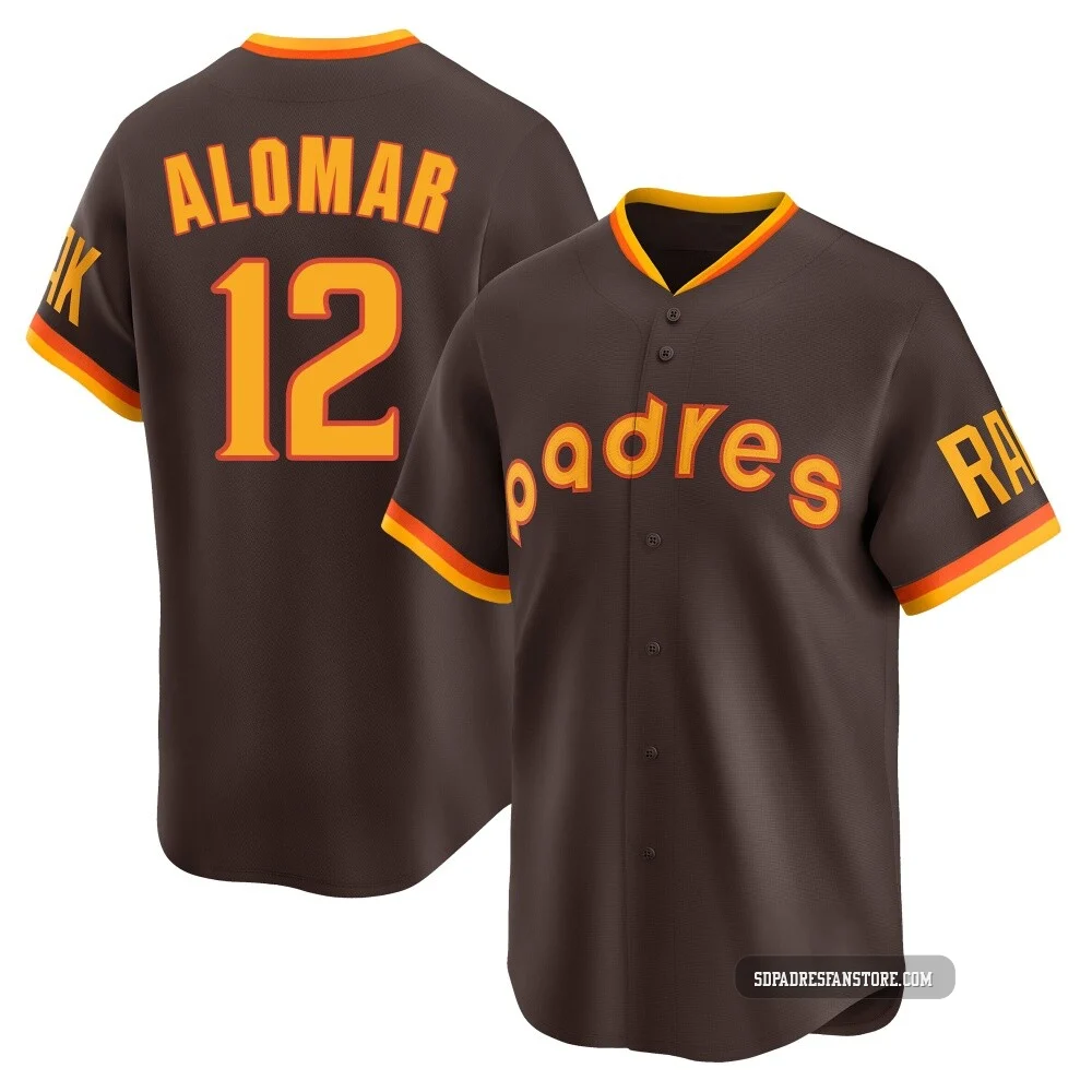 San Diego Padres ＃12 Roberto Alomar Youth Brown Limited Cooperstown Collection Jersey