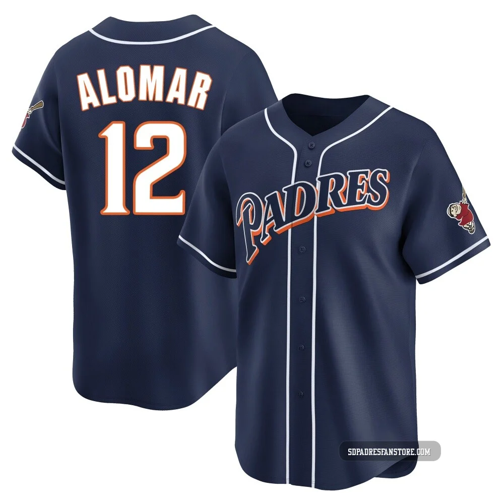 San Diego Padres ＃12 Roberto Alomar Youth Navy Limited Cooperstown Collection Jersey