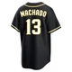 San Diego Padres ＃13 Manny Machado Men's Black Replica Fashion Out Jersey
