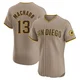 San Diego Padres ＃13 Manny Machado Men's Brown Elite Alternate Jersey