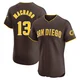 San Diego Padres ＃13 Manny Machado Men's Brown Elite Road Vapor Premier Jersey