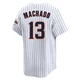 San Diego Padres ＃13 Manny Machado Men's White Limited Cooperstown Collection Jersey