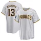 San Diego Padres ＃13 Manny Machado Men's White Replica 2024 World Tour Seoul Series Home Jersey