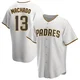 San Diego Padres ＃13 Manny Machado Youth White/Brown Replica Home Jersey