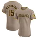San Diego Padres ＃15 Martin Maldonado Men's Brown Elite Alternate Jersey