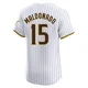 San Diego Padres ＃15 Martin Maldonado Men's White Elite Home Jersey