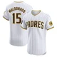 San Diego Padres ＃15 Martin Maldonado Men's White Elite Home Patch Jersey