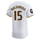 San Diego Padres ＃15 Martin Maldonado Men's White Elite Home Patch Jersey