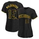 San Diego Padres ＃15 Martin Maldonado Women's Black Authentic Snake Skin City Jersey