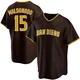 San Diego Padres ＃15 Martin Maldonado Youth Brown Replica Road Jersey