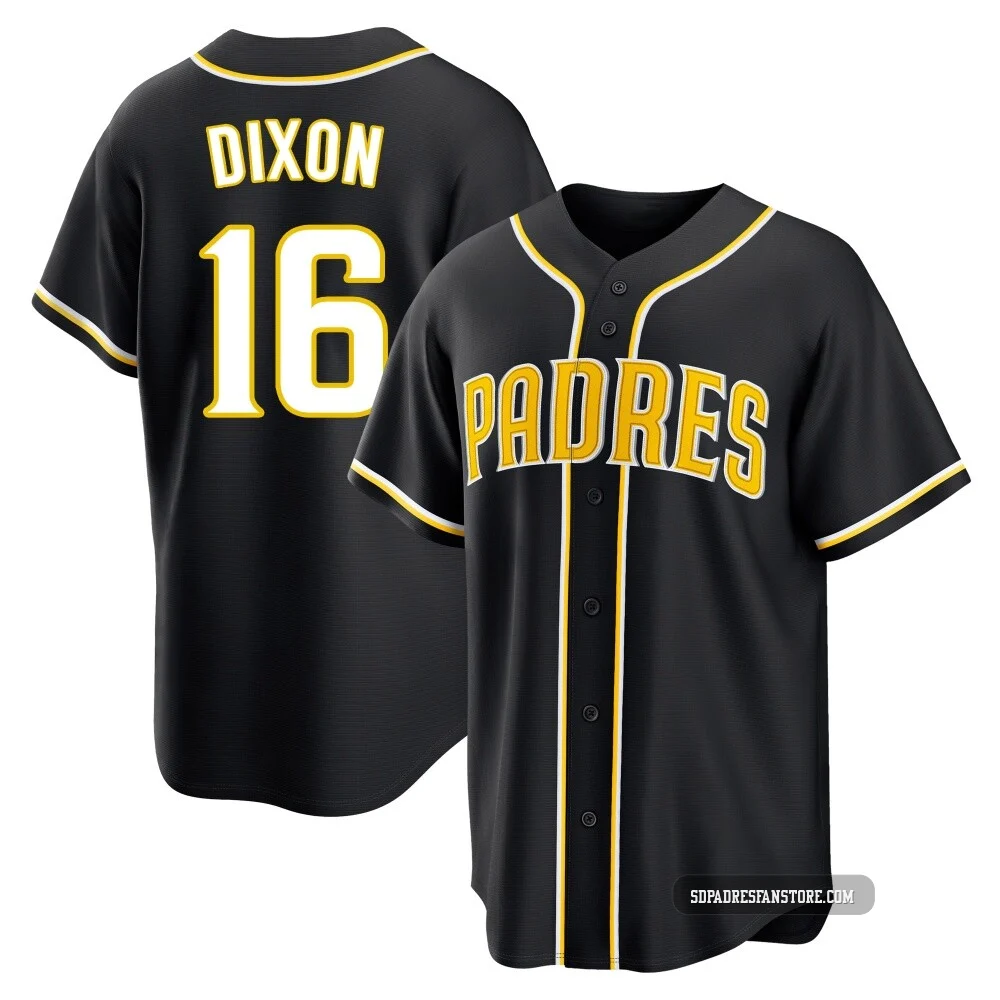 San Diego Padres ＃16 Brandon Dixon Men's Black Replica Fashion Out Jersey