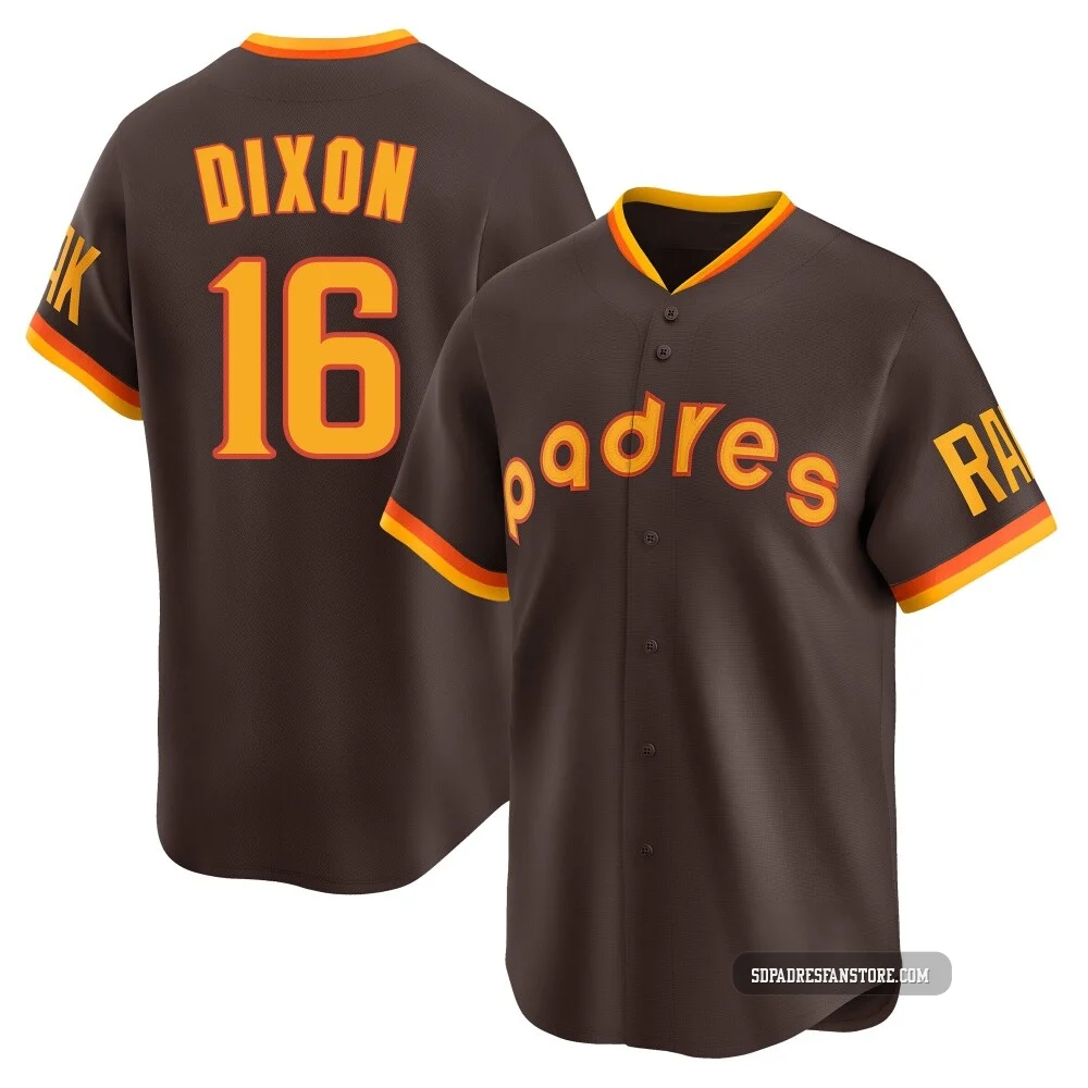 San Diego Padres ＃16 Brandon Dixon Men's Brown Limited Cooperstown Collection Jersey