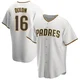 San Diego Padres ＃16 Brandon Dixon Men's White/Brown Replica Home Jersey