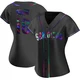 San Diego Padres ＃16 Brandon Dixon Women's Black Replica Holographic Alternate Jersey