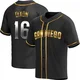 San Diego Padres ＃16 Brandon Dixon Youth Gold Replica Black en Alternate Jersey
