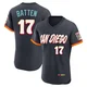 San Diego Padres ＃17 Matthew Batten Men's Authentic Obsidian 2026 City Connect Stadium Jersey