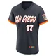 San Diego Padres ＃17 Matthew Batten Men's Authentic Obsidian 2026 City Connect Stadium Jersey