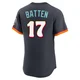 San Diego Padres ＃17 Matthew Batten Men's Authentic Obsidian 2026 City Connect Stadium Jersey