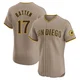 San Diego Padres ＃17 Matthew Batten Men's Brown Elite Alternate Jersey