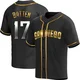 San Diego Padres ＃17 Matthew Batten Men's Gold Replica Black en Alternate Jersey