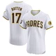 San Diego Padres ＃17 Matthew Batten Men's White Elite Home Patch Jersey