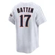San Diego Padres ＃17 Matthew Batten Men's White Limited Cooperstown Collection Jersey
