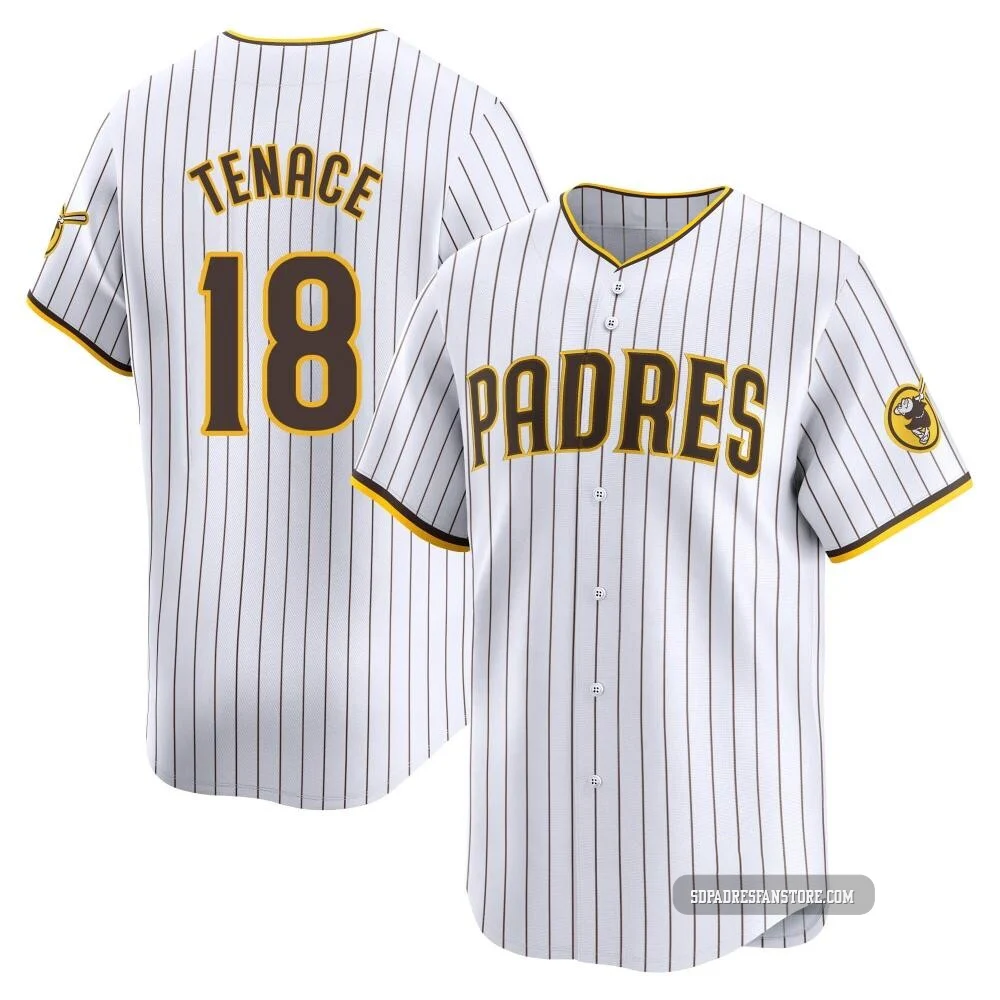 San Diego Padres ＃18 Gene Tenace Men's White Limited Home Jersey