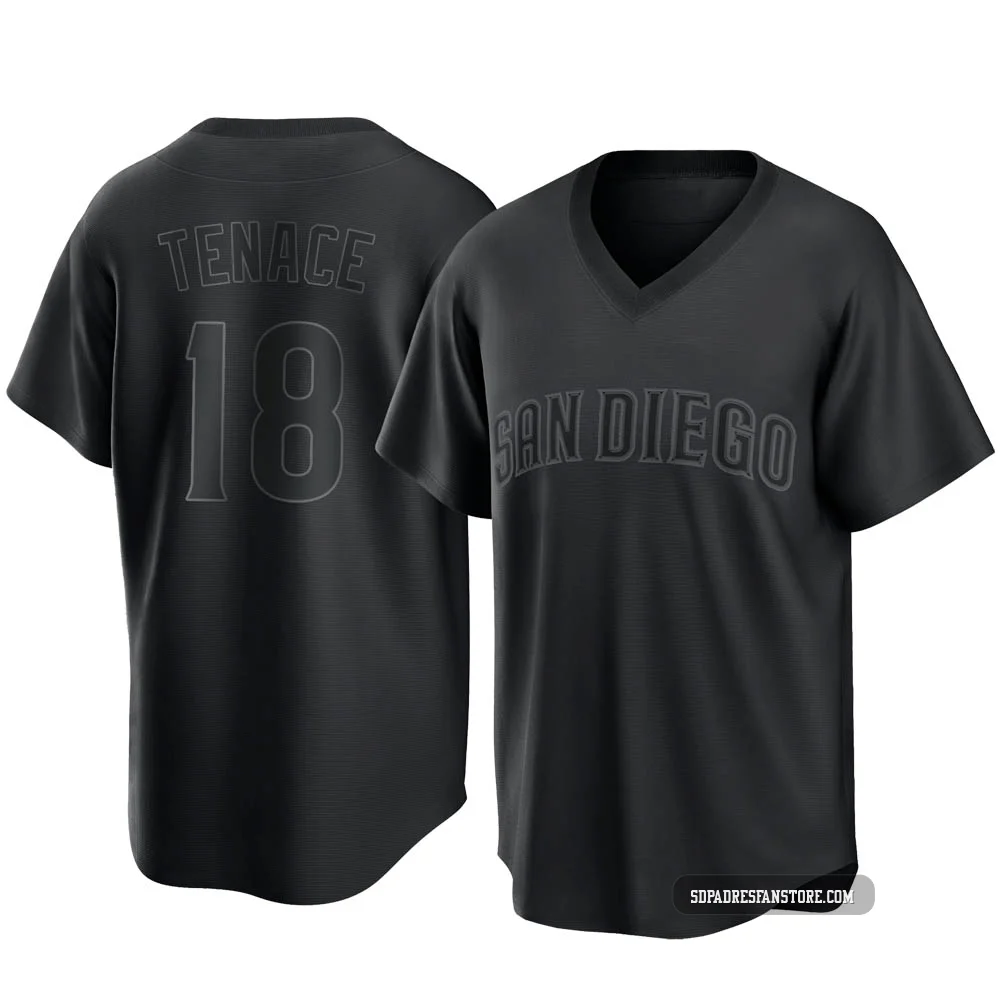 San Diego Padres ＃18 Gene Tenace Youth Black Replica Pitch Fashion Jersey