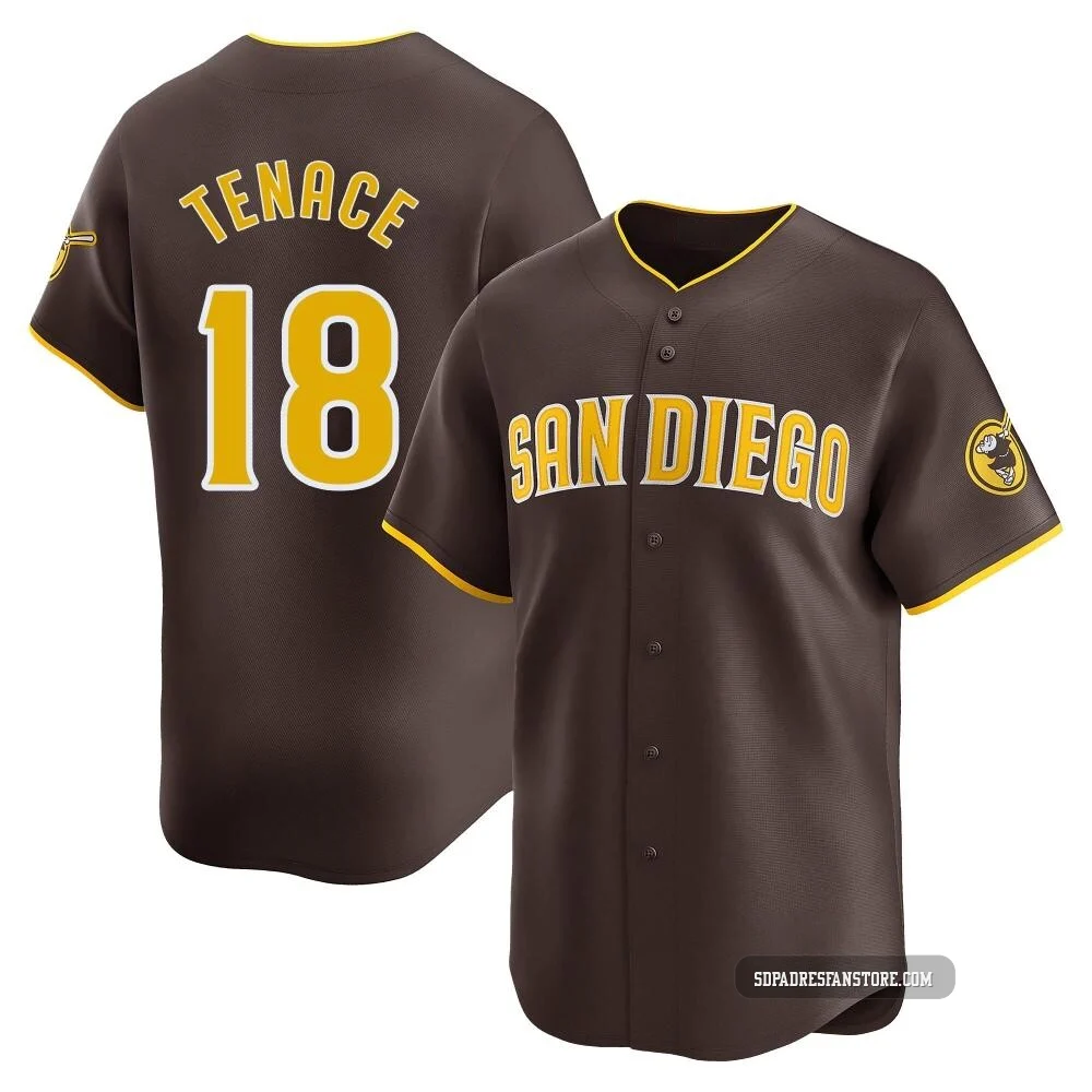 San Diego Padres ＃18 Gene Tenace Youth Brown Limited Away Jersey