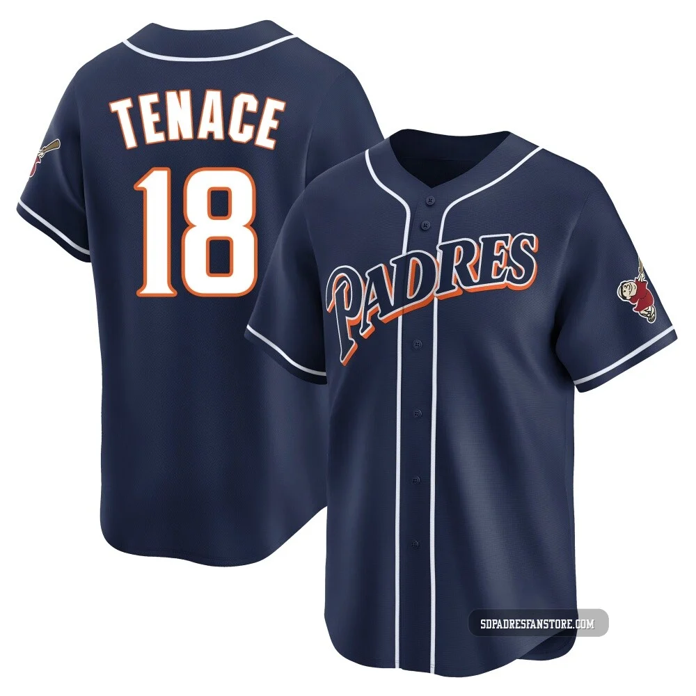 San Diego Padres ＃18 Gene Tenace Youth Navy Limited Cooperstown Collection Jersey