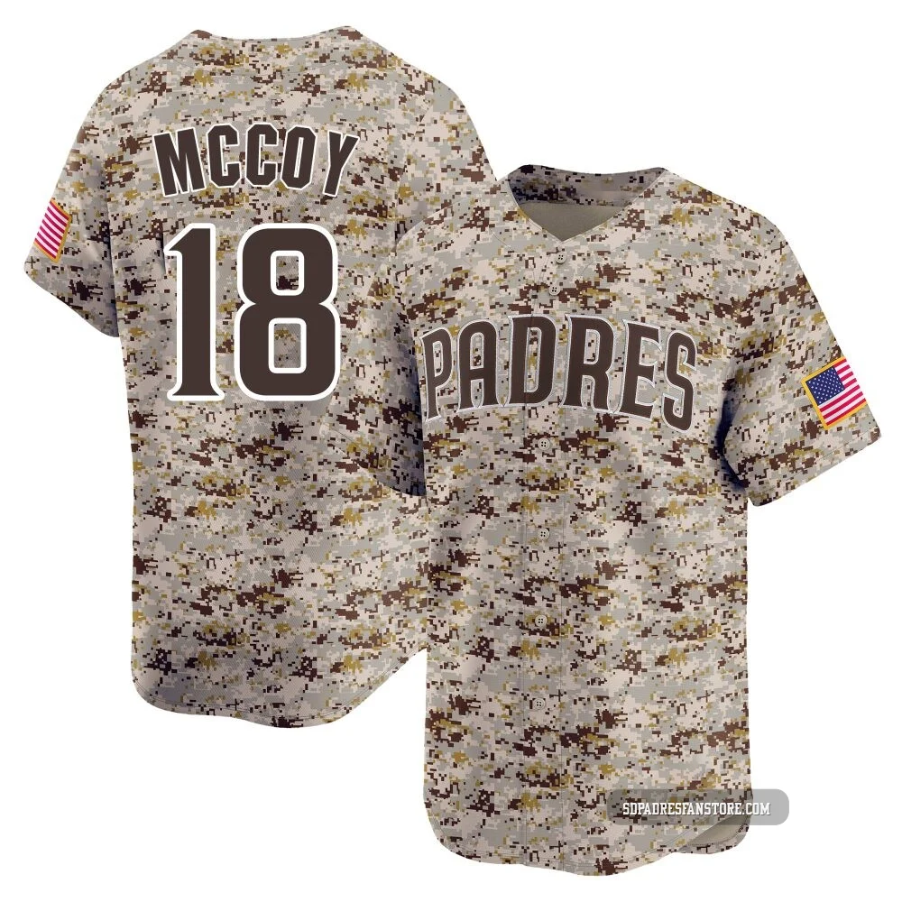 San Diego Padres ＃18 Mason McCoy Youth Camo Limited 2nd Alternate Jersey