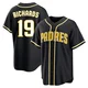 San Diego Padres ＃19 Gene Richards Men's Black Replica Fashion Out Jersey