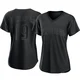 San Diego Padres ＃19 Gene Richards Women's Black Authentic Pitch Fashion Jersey