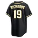 San Diego Padres ＃19 Gene Richards Youth Black Replica Fashion Out Jersey
