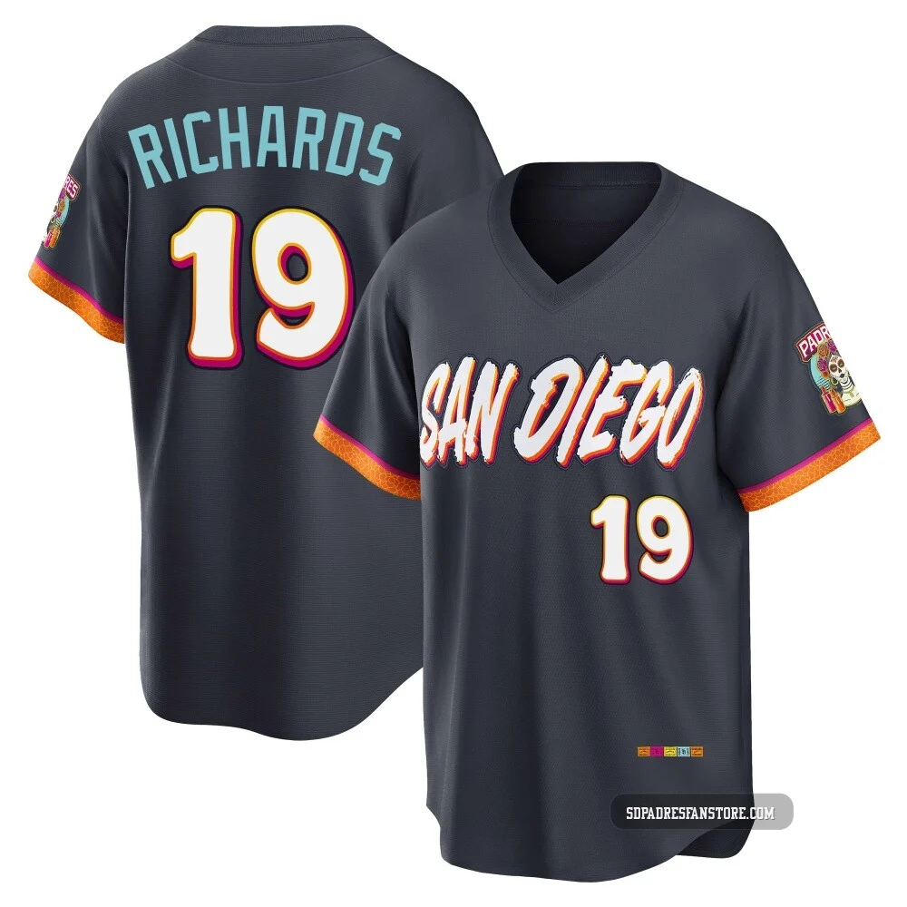 San Diego Padres ＃19 Gene Richards Youth Limited Obsidian 2026 City Connect Stadium Jersey