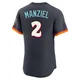 San Diego Padres ＃2 Johnny Manziel Men's Authentic Obsidian 2026 City Connect Stadium Jersey