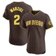 San Diego Padres ＃2 Johnny Manziel Men's Brown Elite Road Vapor Premier Jersey